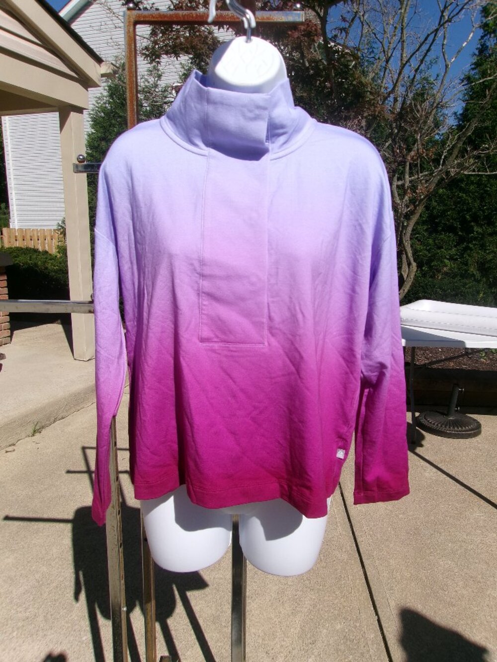 NWOT T BY TALBOTS PURPLE OMBRE TOP PL